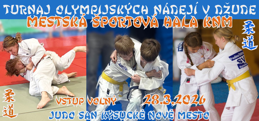 Turnaj olympijských nádejí v Jude oblasť Sever, 2. kolo, 51. ročník, 28.3.2026, Mestská športová hala Kysucké Nové Mesto